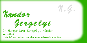 nandor gergelyi business card